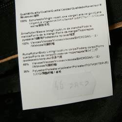 Pre Owned Boss By Hugo Boss Black Virgin Wool Zip-Up Jacket S