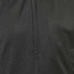 Pre Owned Boss By Hugo Boss Black Wool Gabardine Zip-Up Jacket S