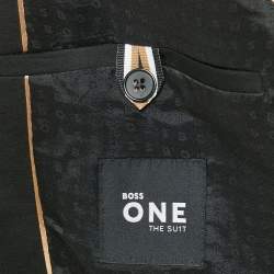 Boss By Hugo Boss Black Wool Gabardine Single Breasted Blazer S