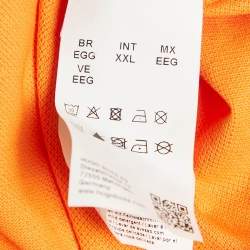 Pre Owned Boss By Hugo Boss Green Label Orange Pique Modern Fit Polo T-Shirt XXL