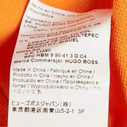 Pre Owned Boss By Hugo Boss Green Label Orange Pique Modern Fit Polo T-Shirt XXL