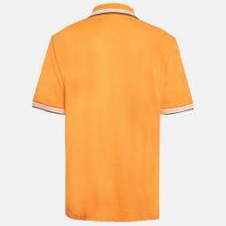 Pre Owned Boss By Hugo Boss Green Label Orange Pique Modern Fit Polo T-Shirt XXL