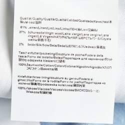 مملوكة مسبقًا Boss By Hugo Boss Blue Linen & Wool T-Gee Drawstring Waist Pants M