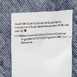 Pre Owned Boss By Hugo Boss Bluish Grey Cotton Knit Polo T-Shirt S