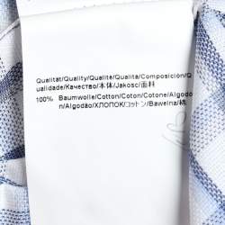Pre Owned Boss By Hugo Boss Blue & White Checked Cotton Gordon Regular Fit Shirt 4XL