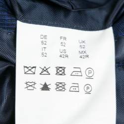 مملوكة مسبقًا Boss By Hugo Boss Blue Plaid Wool T-Harvers5/Glover3 Slim Fit Suit XL