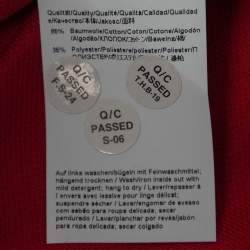 Pre Owned Boss By Hugo Boss Red Cotton Logo Embroidered Polo T-Shirt XL