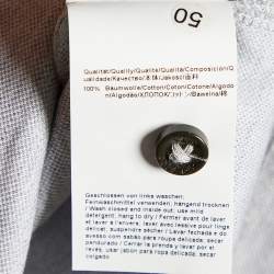 Pre Owned Boss by Hugo Boss Grey Cotton Long Sleeve Polo T shirt XXL