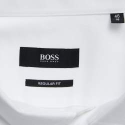 Pre Owned Boss by Hugo Boss White Cotton Gardner Regular Fit Shirt 4XL