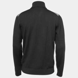 Pre Owned Boss By Hugo Boss Black Textured Wool Knit Ladamo Sweater M