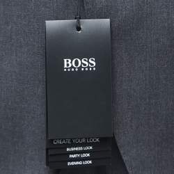 Pre Owned Boss By Hugo Boss Grey Virgin Wool Johnstons1/Lenon Suit L