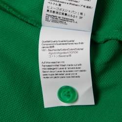 Pre Owned Boss By Hugo Boss Green Cotton Pique Polo T-Shirt XL