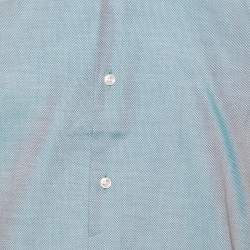 مملوكة مسبقًا Boss By Hugo Boss Green Patterned Cotton Gelson Shirt XL