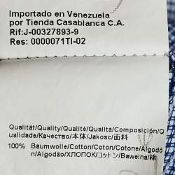 Pre Owned Boss By Hugo Boss Navy Blue Checked Cotton Slim Fit Shirt XL