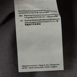 Pre Owned Boss By Hugo Boss Grey Logo Embroidered Cotton Long Sleeve Shirt XXL