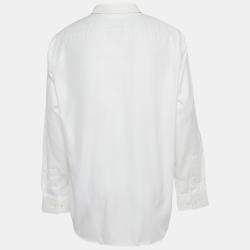 Pre Owned Boss By Hugo Boss White Textured Cotton Long Sleeve Shirt XXXL