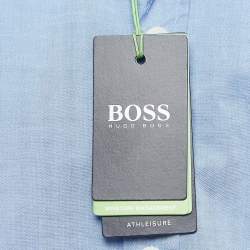 Boss By Hugo Boss Blue Cotton Regular Fit Stretch Shirt XXL