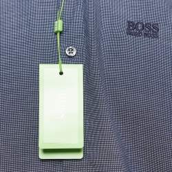 Pre Owned Boss By Hugo Boss Blue Cotton Short Sleeve Shirt XXL