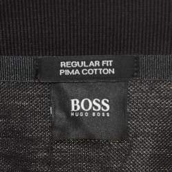 Pre Owned Boss By Hugo Boss Black Pima Cotton Polo T-Shirt XXL