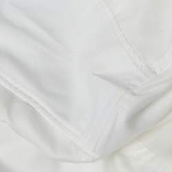 Pre Owned Boss By Hugo Boss White Logo Embroidered Cotton Regular Fit Shirt XXL