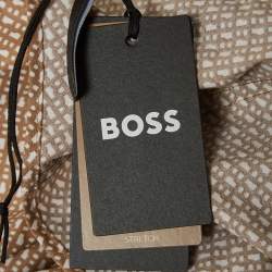 Pre Owned Boss By Hugo Boss Brown B Monogram Cotton Slim Fit Shirt XL