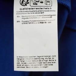 Pre Owned Boss By Hugo Boss Blue B Monogram Cotton Blend Slim Fit Shirt XL