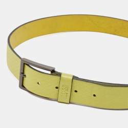 Boss By Hugo Boss Green Embossed Leather Buckle Belt 90 CM