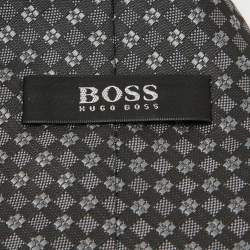 Boss By Hugo Boss Black/Grey Patterned Silk Tie