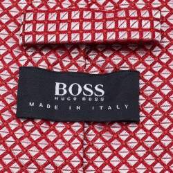 Boss By Hugo Boss Red Jacquard Classic Tie 