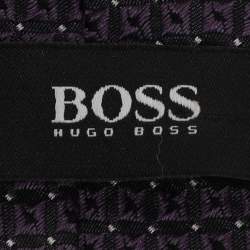 Boss By Hugo Boss Purple Jacquard Silk Tie