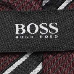 Boss By Hugo Boss Multicolor Diagonal Stripe Print Silk Tie
