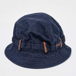 Boss By Hugo Boss Blue Cotton Bucket Hat S/M