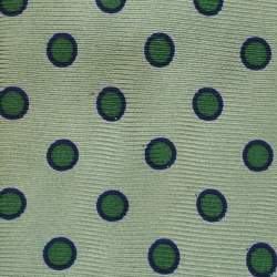 Pre Owned Boss By Hugo Boss Green Dot Jacquard Silk Tie 