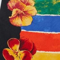 Pre Owned Boss By Hugo Boss Black/Multicolor Printed Silk Tie