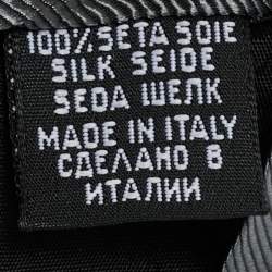 Pre Owned Boss By Hugo Boss Grey/Metallic Jacquard Silk Tie