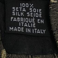 Pre Owned Boss By Hugo Boss Green Jacquard Silk Traditional Tie