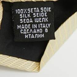 Pre Owned Boss By Hugo Boss Yellow Striped Silk Tie