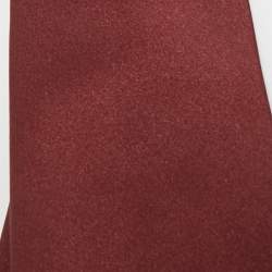 Pre Owned ربطة عنق بوس باي هوغو بوس حرير ساتان أحمر