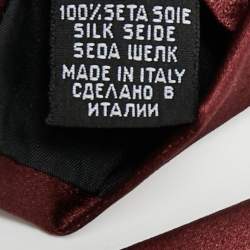 Pre Owned ربطة عنق بوس باي هوغو بوس حرير ساتان أحمر