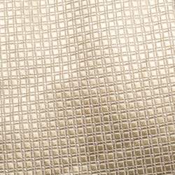 Pre Owned ربطة عنق بوس باي هوغو بوس حرير جاكارد نقش كاروهات كريمية