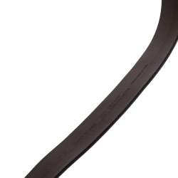 Pre Owned Hugo Boss Brown Leather Buckle Belt 95CM