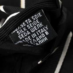 Pre Owned Boss By Hugo Boss Black Striped Silk Tie