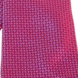 Pre Owned Boss By Hugo Boss Pink Jacquard Pattern Silk Tie