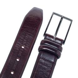 Boss By Hugo Boss Dark Brown Leather Buckle Belt 105CM