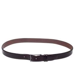 Boss By Hugo Boss Dark Brown Leather Buckle Belt 105CM