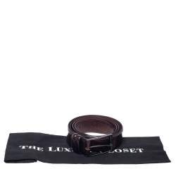 Boss By Hugo Boss Dark Brown Leather Buckle Belt 105CM