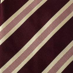 Pre Owned Boss By Hugo Boss Burgundy Striped Silk Tie