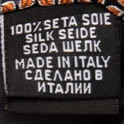 Pre Owned Boss By Hugo Boss Navy Blue Jacquard Silk Tie