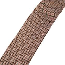 Pre Owned Boss By Hugo Boss Navy Blue Jacquard Silk Tie