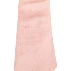 Pre Owned Boss By Hugo Boss Pink Jacquard Silk Tie